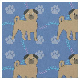 Cartoon Dogs - Mops v1 Stoff