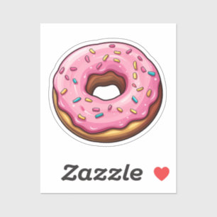 Cartoon Donut Aufkleber