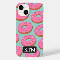 Cartoon Donut-Kreise mit rosa Toppen