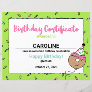 Cartoon Donuts Cool Donut Designs Geburtstag Certi