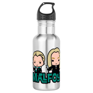 Cartoon Draco und Lucius Malfoy Art Edelstahlflasche