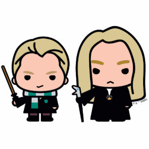 Cartoon Draco und Lucius Malfoy Art Fotoskulptur Schlüsselanhänger