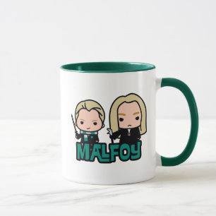 Cartoon Draco und Lucius Malfoy Art Tasse