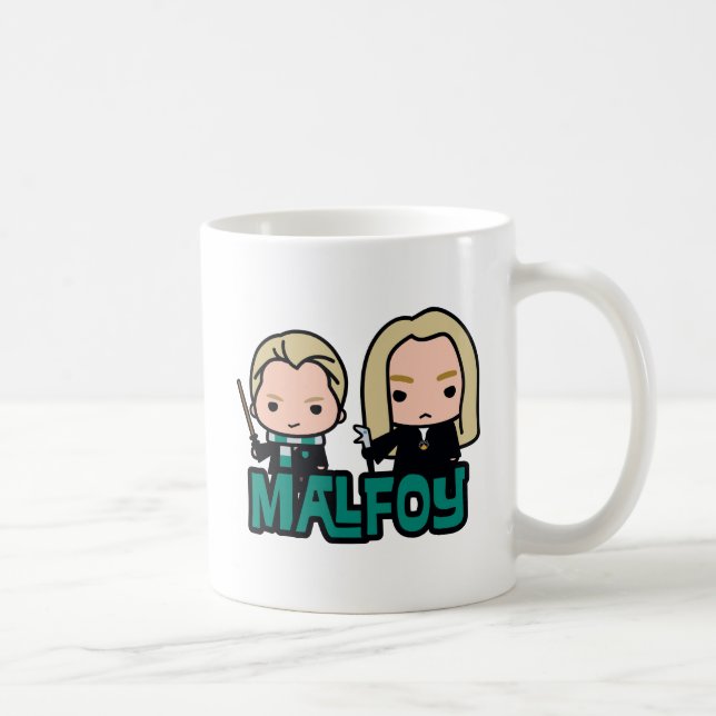 Cartoon Draco und Lucius Malfoy Art Tasse (Rechts)