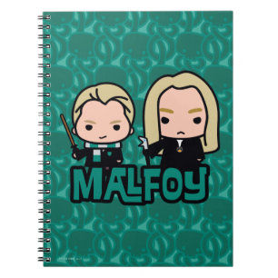 Cartoon Draco und Lucius Malfoy Charakter Kunst Notizblock