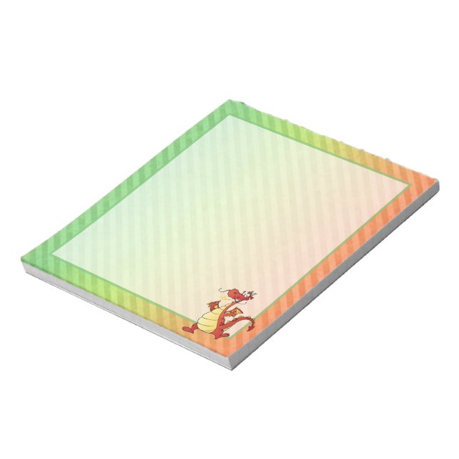 Cartoon Dragon Design Notizblock (Rotiert)