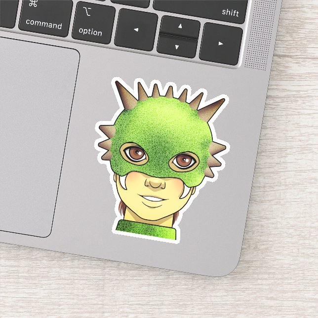 Cartoon Dragon Girl Aufkleber (Detail)