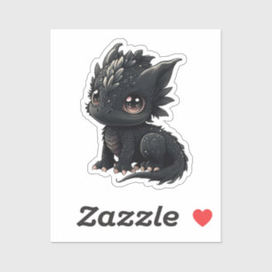 Cartoon Dragon Illustration Aufkleber