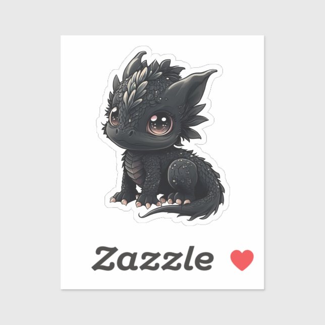 Cartoon Dragon Illustration Aufkleber (Blatt)