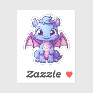Cartoon Dragon Illustration Aufkleber