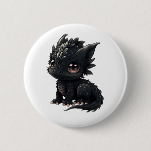Cartoon Dragon Illustration Button