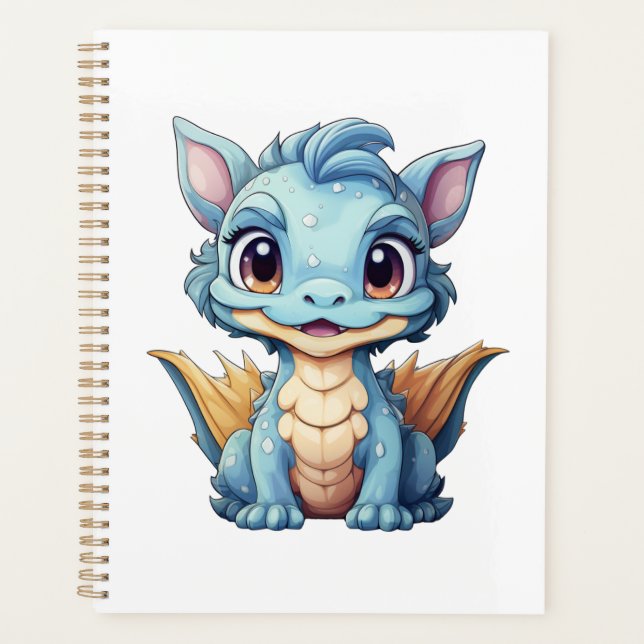 Cartoon Dragon Illustration Planer (Vorderseite)