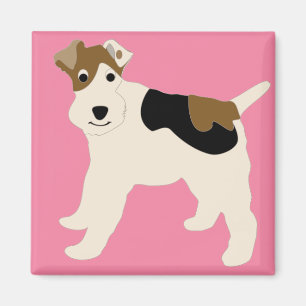 Cartoon-Drahtfox-Terrier Magnet