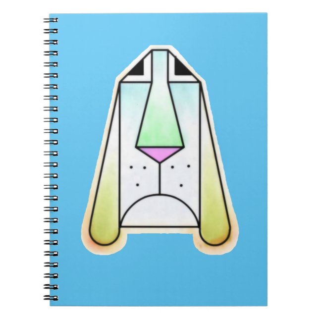 Cartoon Droopy Bloodhound Spiral Foto Notebook Notizblock (Vorderseite)