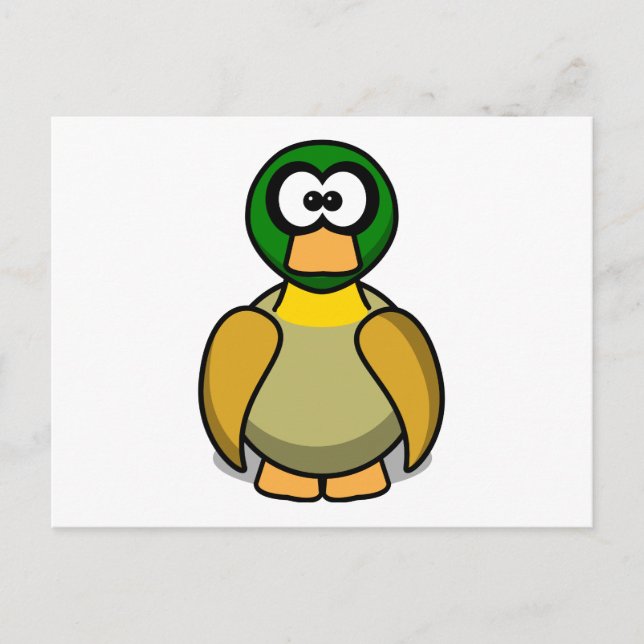 Cartoon Duck Postkarte (Vorderseite)