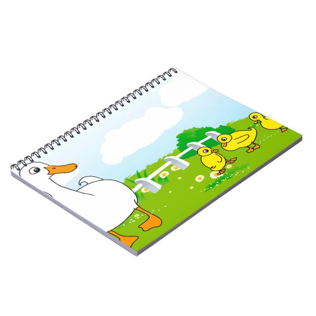 Cartoon Ducks Notebook Notizblock (Linke Seite)
