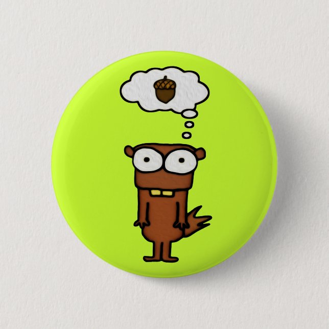 Cartoon Eichhörnchen Button (Vorderseite)