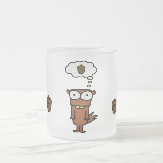 Cartoon Eichhörnchen Mattglastasse (Mittel)