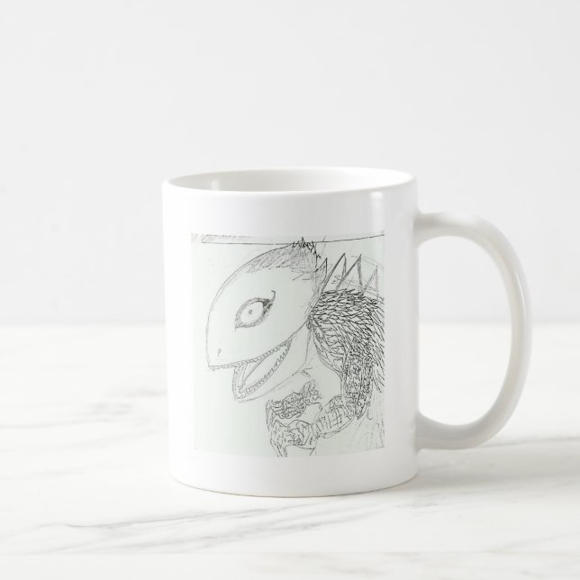 Cartoon-Eidechsenmonster Tasse (Rechts)