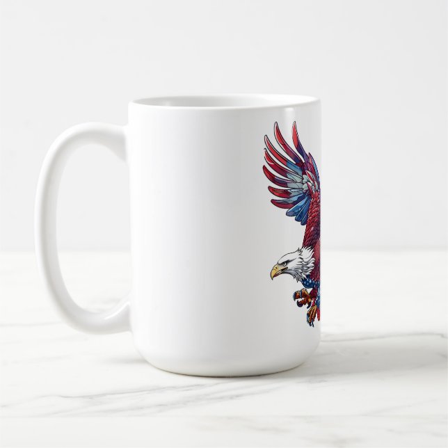 Cartoon eines Adlers, 4. Juli Kaffeetasse (Links)