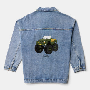 Cartoon eines grünen Monster Jeansjacke