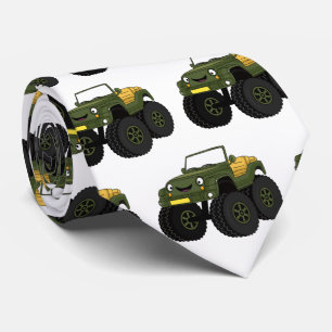 Cartoon eines grünen Monster Krawatte