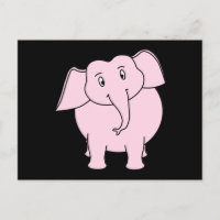 Cartoon eines rosa Elefanten