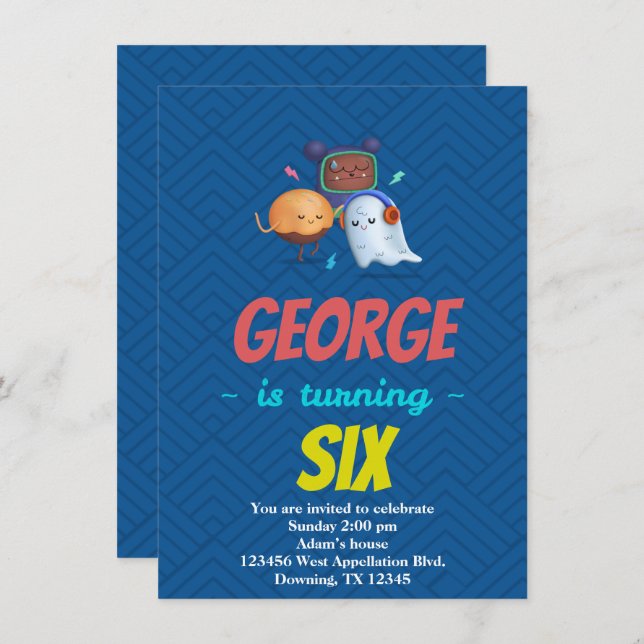 Cartoon-Einladung von benutzerdefinierten Kinderge Einladung (Vorne/Hinten)