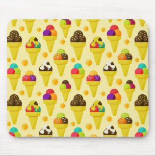 Cartoon Eis Creme Cons Mousepad