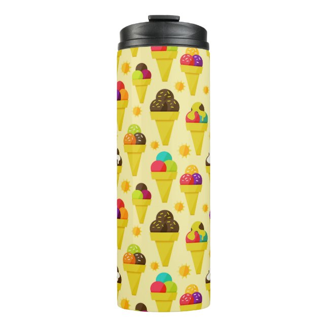 Cartoon Eis Creme Cons Thermosbecher (Vorderseite)