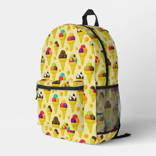 Cartoon Eislaufbahn Bedruckter Rucksack (Rückseitige Ecke Rechts)