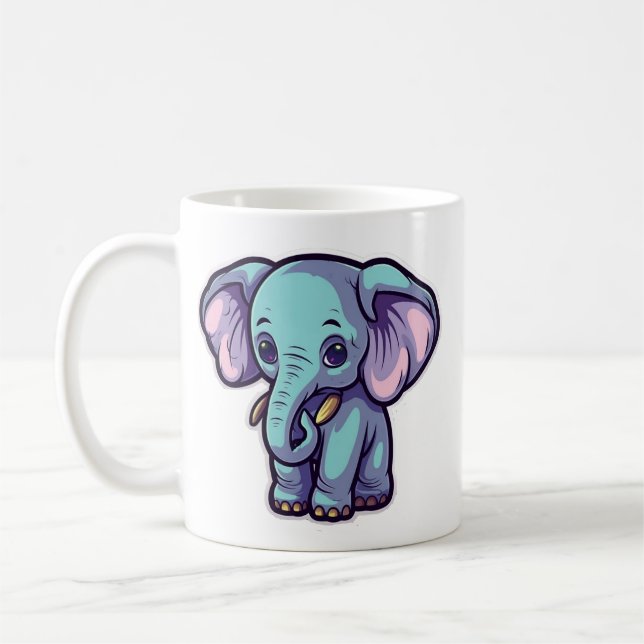 CARTOON ELEPHANT KAFFEETASSE (Links)