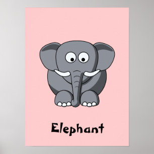 Cartoon Elephant Poster