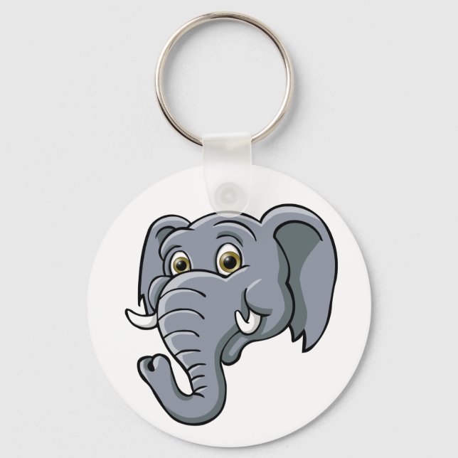 Cartoon Elephant Schlüsselanhänger (Vorderseite)