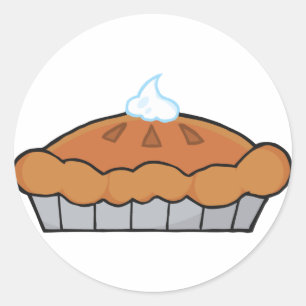 Cartoon-Erntedank-Torte Runder Aufkleber