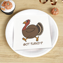 Cartoon Erntedank Türkei Papier Napkins