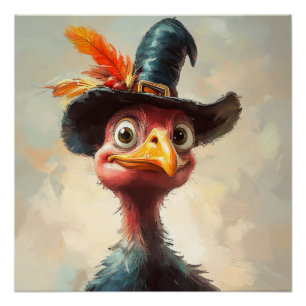 Cartoon Erntedank Türkei Poster