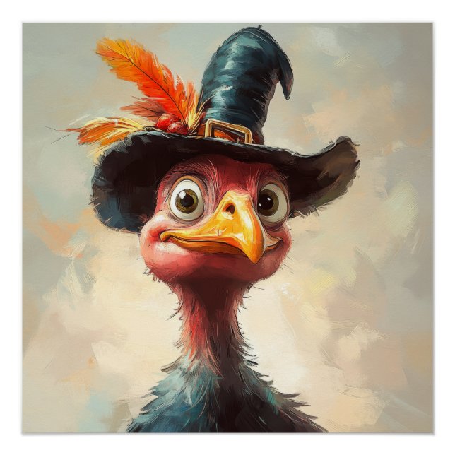 Cartoon Erntedank Türkei Poster (Vorderseite)