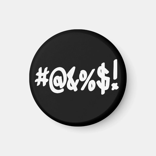 Cartoon Expletive Swearing Curse Funny Symbole Magnet (Vorne)