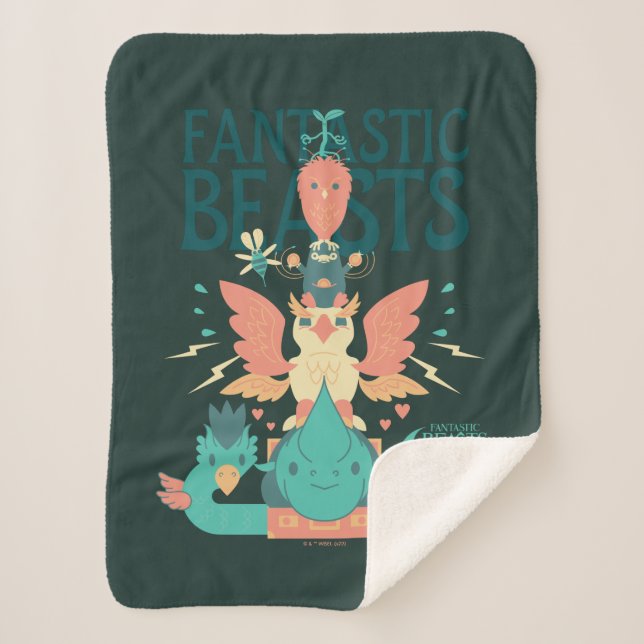 Cartoon Fantastische Bestien entstehen aus dem Kof Sherpadecke (Vorderseite)