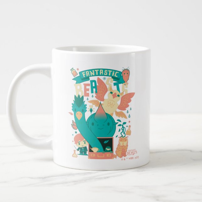 Cartoon Fantastische Bestien mit Newt Scamander Jumbo-Tasse (Links)