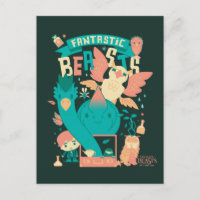 Cartoon Fantastische Bestien mit Newt Scamander