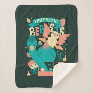 Cartoon Fantastische Bestien mit Newt Scamander Sherpadecke