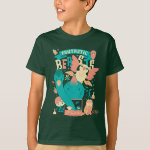 Cartoon Fantastische Bestien mit Newt Scamander T-Shirt