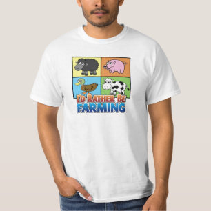 Cartoon Farm Animal - ich möchte lieber in der Lan T-Shirt