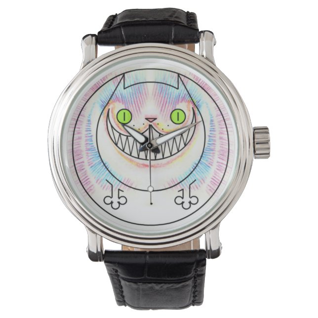 Cartoon Fat Cat Watch Armbanduhr (Vorderseite)