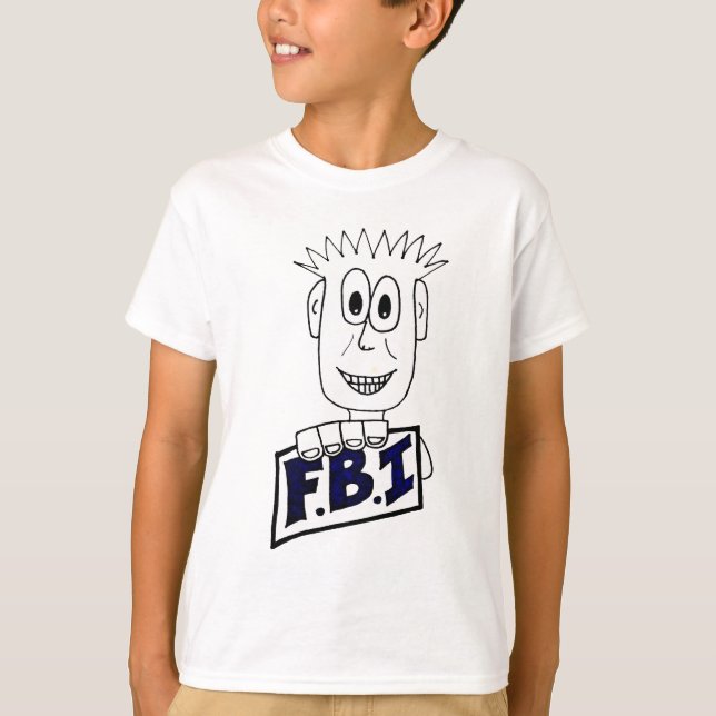 Cartoon FBI-Agent T-Shirt (Vorderseite)