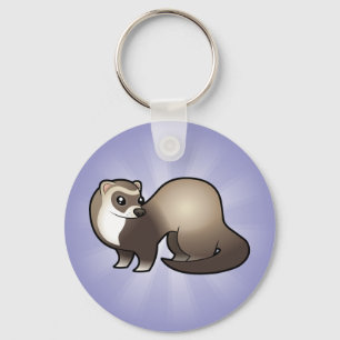 Cartoon Ferret Schlüsselanhänger