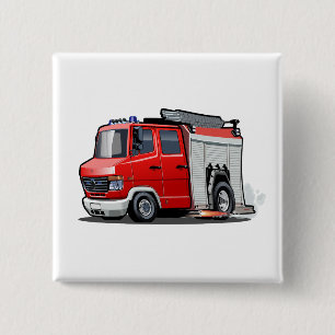 Cartoon-Feuerwehrfahrzeug Button
