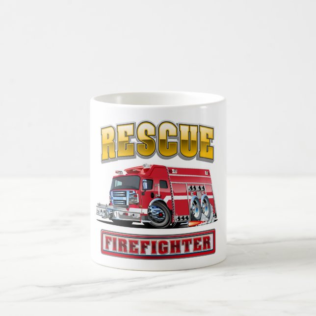 Cartoon-Feuerwehrfahrzeug Kaffeetasse (Mittel)